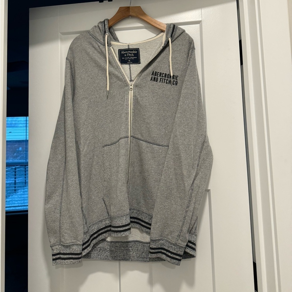 Abercrombie And Fitch Grey Zip Up mens jacket size XL